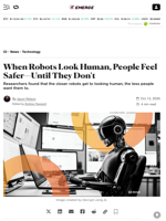 When Robots Look Human, People Feel Safer—Until They Don't - Decrypt