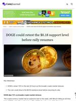 DOGE could retest the $0.18 support level before rally resumes