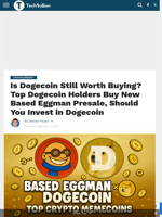Is Dogecoin Still Worth Buying? Top Dogecoin Holders Buy New Based Eggman Presale, Should You Invest in Dogecoin - TechBullion