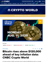 Bitcoin rises above $120,000 ahead of key inflation data: CNBC Crypto World
