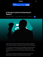 Is Howard Lutnick fundraising for Tether?