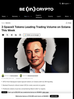 3 SpaceX Tokens Leading Trading Volume on Solana This Week