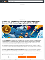 Litecoin (LTC) Price Prediction: Litecoin Surges After ETF News and Finds Strong Support, Can LTC Reach $200? - Brave New Coin