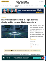 Marvell launches 102.4 Tbps switch designed to power AI data centers