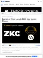 Boundless (ZKC) Token Launches on Binance With 15M Airdrop