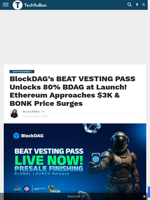 Ethereum Nears $3K, BONK Hits $1.13B, & BDAG’s Promises 80% Coins Unlock