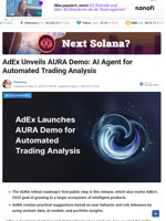 AdEx Unveils AURA Demo: AI Agent for Automated Trading Analysis - TheNewsCrypto