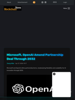 Microsoft, OpenAI Amend Partnership Deal Through 2032 - Blockchain.News