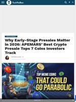 Why Early-Stage Presales Matter in 2026: APEMARS’ Best Crypto Presale Tops 7 Coins Investors Track - TechBullion