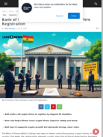 Bank of Ghana Orders Mandatory Crypto Firm Registration | Live Bitcoin News