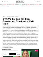 STRK’s L1 Bet: Eli Ben-Sasson on Starknet’s Exit Plan | The Defiant