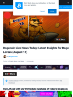 Live Dogecoin Updates Today: Dogecoin Price Analysis as $DOGE Whales Gobble Up 2 Billion Tokens, Elon Musk Endoress Dogecoin on X, and More...