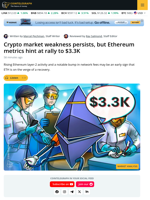 Improving ETH Fundamentals May Signal An Ether Price Recovery