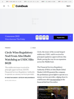Circle Wins Regulatory Nod From Abu Dhabi Watchdog as USDC Hits $62B