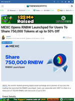 MEXC Opens RNBW Launchpad for Users To Share 750,000 Tokens at up to 50% Off - TheNewsCrypto