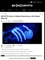 XRP Price Builds Second Cup as ETFs Hit 3-Month High