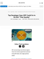 Top Developer Says XRP Could Go to $5,000 “That Quickly”