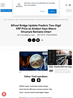 Bifrost Bridge Update Predicts Two-Digit XRP Price as Analyst Says Macro Structure Remains Intact