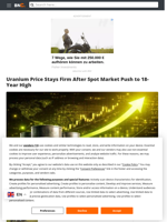 Uranium Price Stays Firm After Spot Market Push to 18-Year High - Brave New Coin
