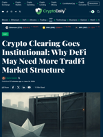 DeFi Clearing Meets Wall Street: What Must Change Now