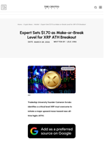 Expert Sets $1.70 as Make-or-Break Level for XRP ATH Breakout