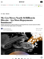 Mt. Gox Moves Nearly $1 Billion in Bitcoin—Are More Repayments Imminent? - Decrypt