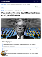 What the Fed Meeting Could Mean for Bitcoin and Crypto This Week