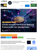 Circle Unveils On-Chain Refund Protocol for Arc Blockchain | Live Bitcoin News