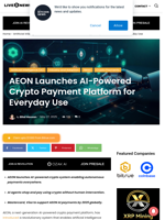 AEON Launches AI-Powered Crypto Payment Platform for Everyday Use | Live Bitcoin News