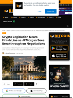 Crypto Talks Are Approaching The Final Stretch: JPMorgan