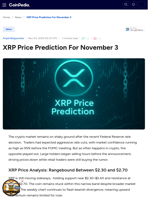 XRP Price Prediction For November 3