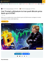 Trump’s Iran Deadline and the Case for a $75K Bitcoin Price Rally