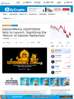 SatoshiMeme ($SATOSHI) Sets to Launch, Signifying the 'Return of Satoshi Nakamoto'