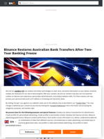 Binance Restores Australian Bank Transfers After Two-Year Banking Freeze - Brave New Coin