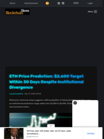 ETH Price Prediction: $2,600 Target Within 30 Days Despite Institutional Divergence - Blockchain.News