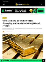 Gold Demand Boom Fueled by Emerging Markets Dominating Global Trends 