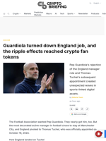 Guardiola turned down England job, and the ripple effects reached crypto fan tokens