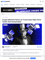 Trump Eases China Tariff Threat, Bitcoin Reacts