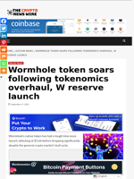 Wormhole token soars following tokenomics overhaul, W reserve launch - The Crypto News Wire