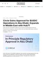 Circle Gains Approval for $USDC Operations in Abu Dhabi, Expands in Middle East with Hub71 - 