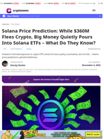 Solana Price Prediction: While $360M Flees Crypto, Big Money Quietly Pours Into Solana ETFs – What Do They Know?