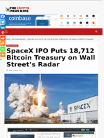 SpaceX IPO Puts 18,712 Bitcoin Treasury on Wall Street’s Radar - The Crypto News Wire