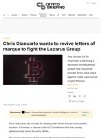 Chris Giancarlo wants to revive letters of marque to fight the Lazarus Group