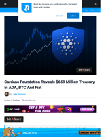 Cardano Foundation Reveals $659 Million Treasury