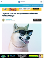 Dogecoin To $1.35? Analyst Predicts Milestone 'Within 70 Days'