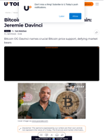 Bitcoin Never Below $100,000 Again: Jeremie Davinci