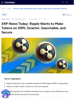 XRP News Today: Ripple Wants to Make Tokens on XRPL Smarter, Searchable, and Secure