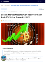 Bitcoin Market Update: Can Recovery Rally Push BTC Price Toward $112K?