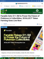 Fanable Gets $11.5M to Power the Future of Pokémon & Collectibles; $COLLECT Token Farming Goes Live Now - TheNewsCrypto