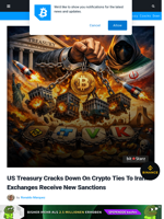 US Treasury Cracks Down On Crypto Ties To Iran: 4 Exchanges Receive New Sanctions | Bitcoinist.com